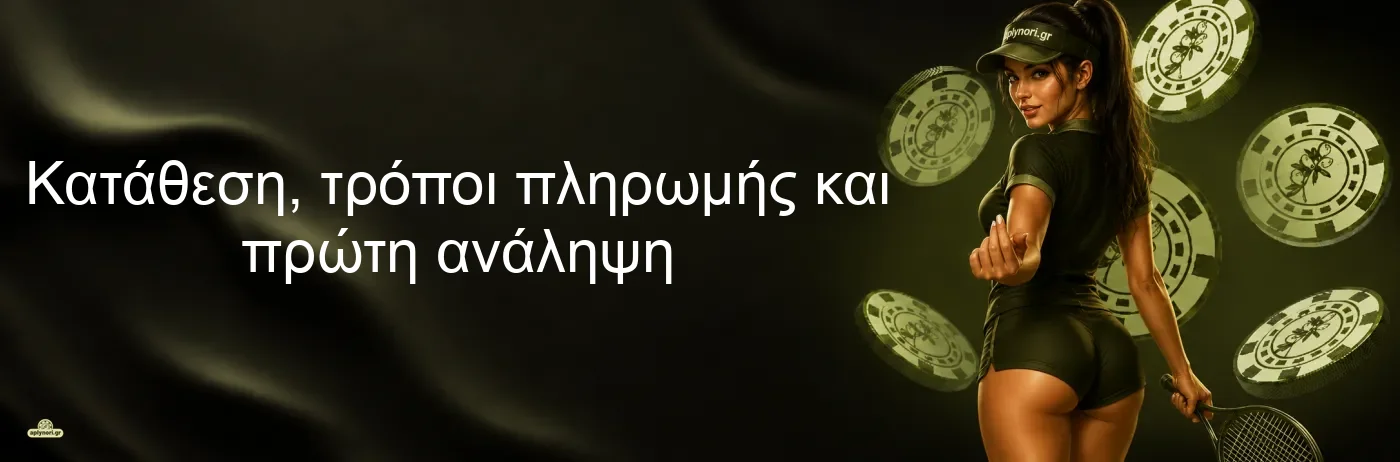Κατάθεση, τρόποι πληρωμής και πρώτη ανάληψη Κατάθεση, τρόποι πληρωμής και πρώτη ανάληψη